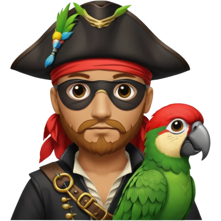 pirate and parrot emoji