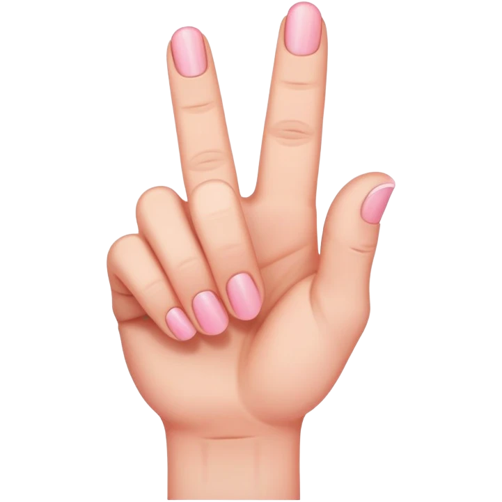 A hand with a thumb, middle finger and a pinky showing emoji