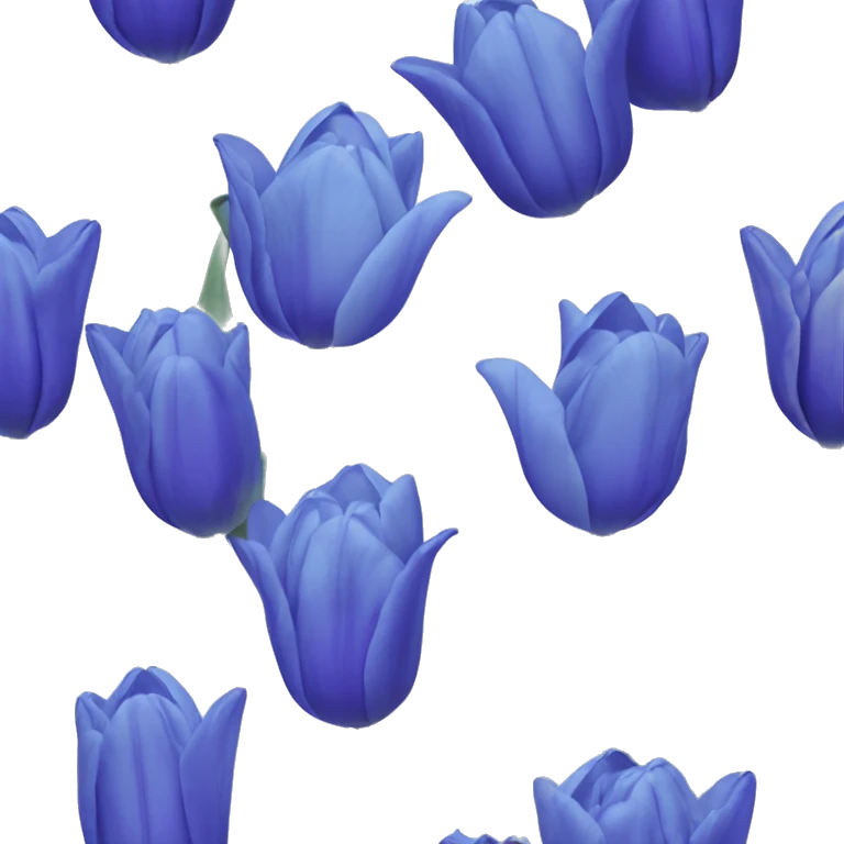 twi tone blue tulip flowers  emoji