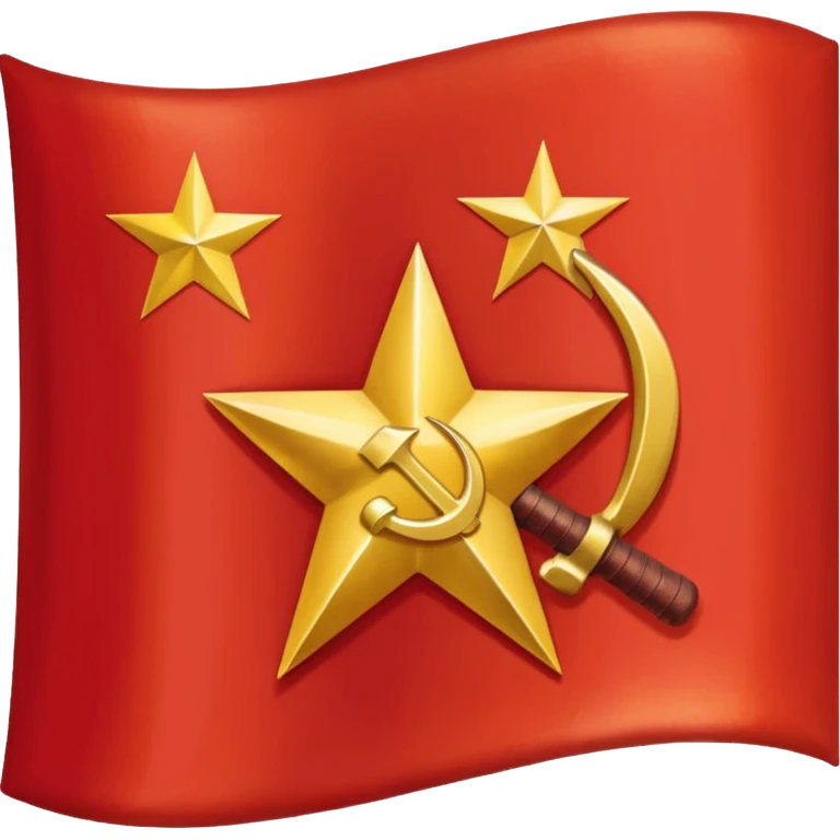 The flag of the Soviet Union (USSR) emoji