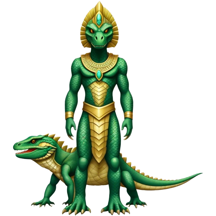 fullbody annunaki reptilian head emoji