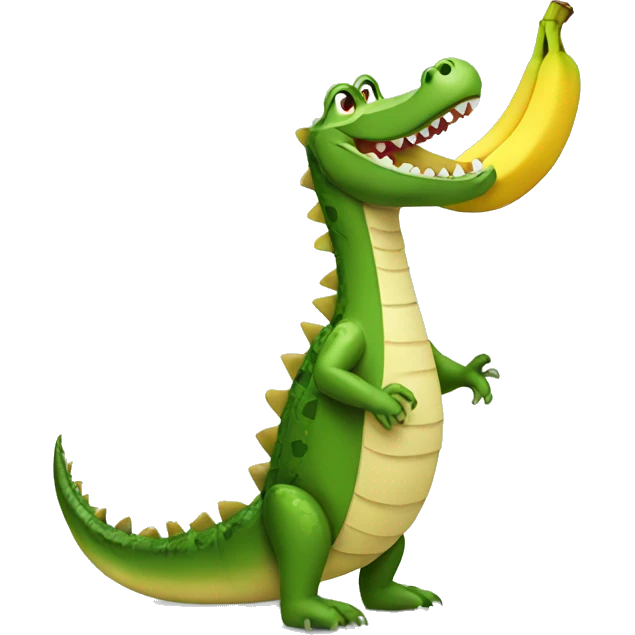Crocodile with banana  emoji