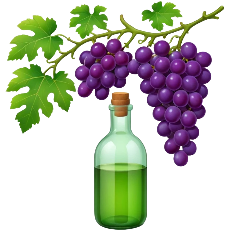 Grapes vine bottle emoji