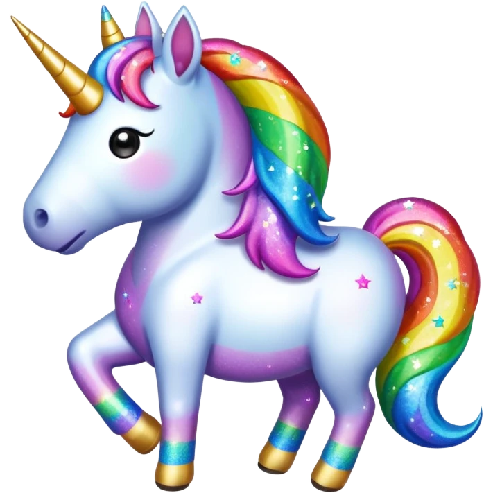 Unicorn pooing emoji