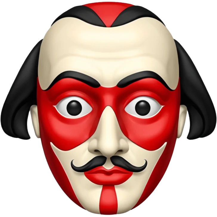 Money Heist, Dali mask, realistic emoji