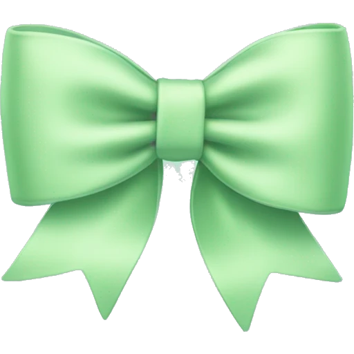 Pastel green bow emoji