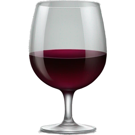 Dark red wine glass emoji