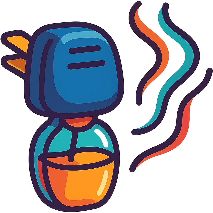 colorful and dynamic illustration of a modern car diffuser in action emoji