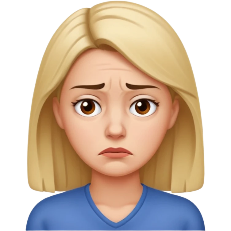 Mujer preocupada emoji