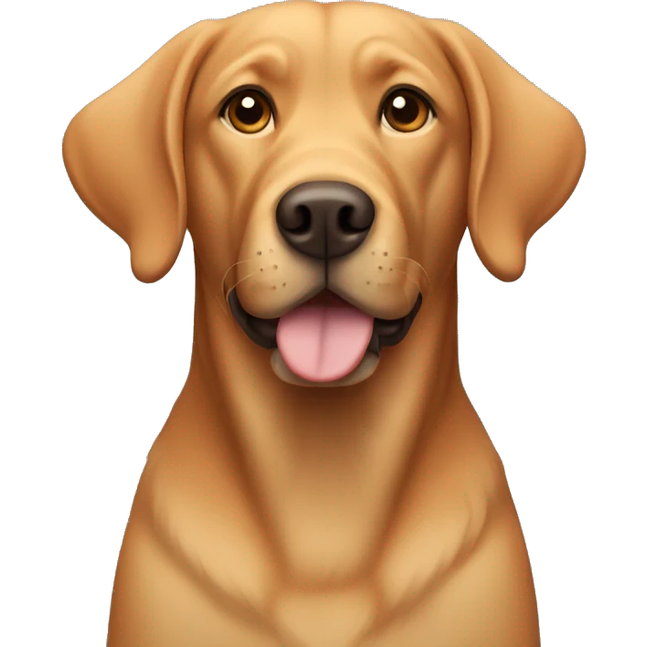 a labrador with ginger color fur and floppy ears  emoji
