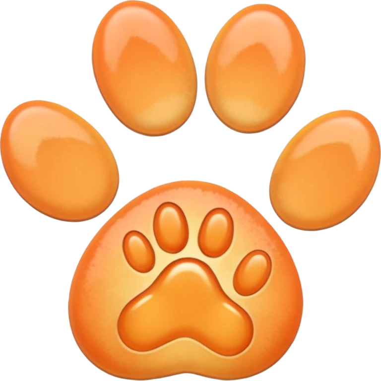 a very light pale pastel apricot pawprint emoji