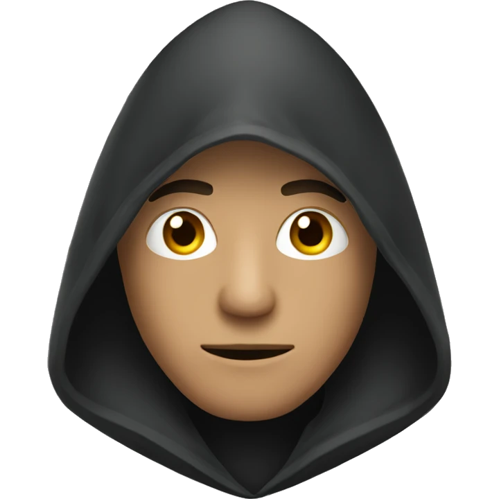 Hooded man emoji