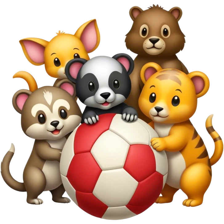 Animals play ball emoji