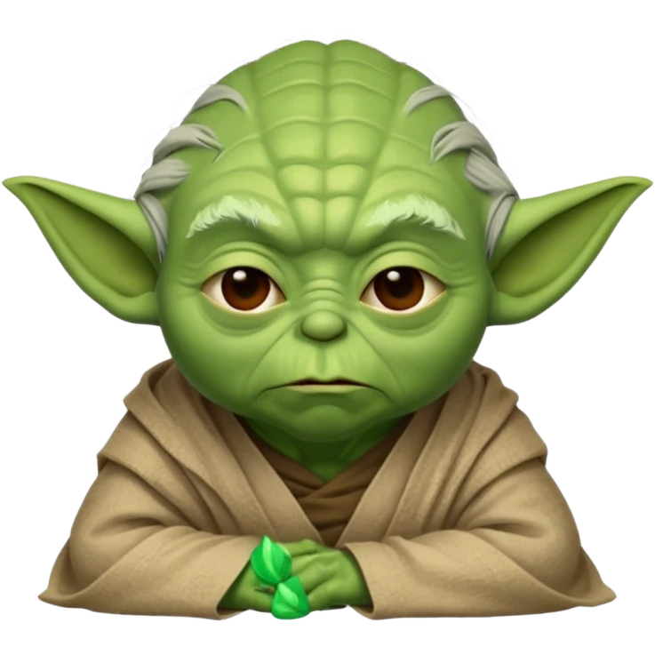 yoda with a tired face  emoji