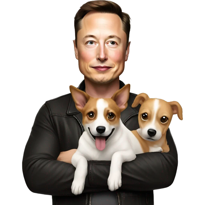 elon musk with dog emoji
