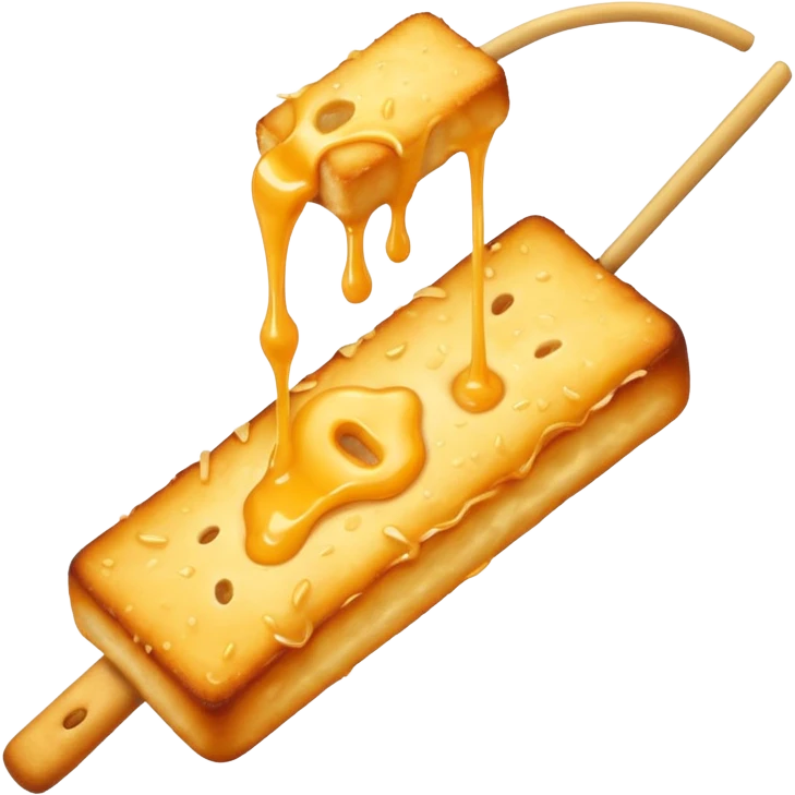 Create an emoji-style illustration of a tequeño, a traditional Venezuelan snack. It should look like a fried cheese stick  emoji