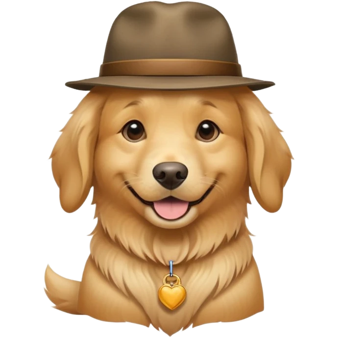 Golden Retriever with hat emoji