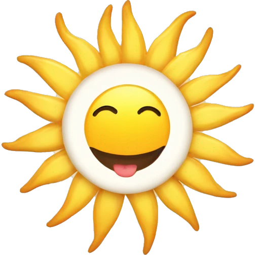A rising sun that is happy to be on the sunny side emoji