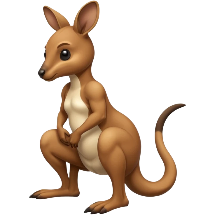 Kangaroo having a poo emoji