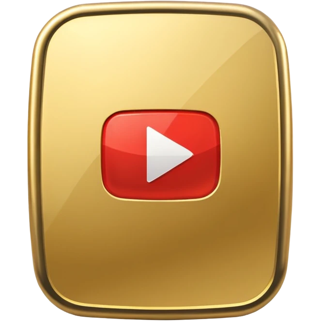 gold youtube play button emoji