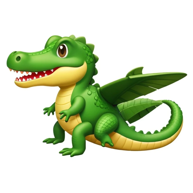 Cocodrilo con cuerpo de avion emoji
