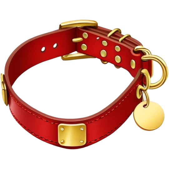 Red Collar with tag emoji