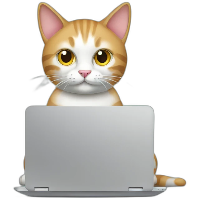 cat with laptop emoji
