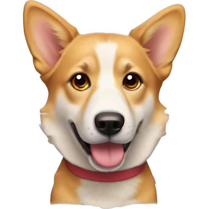  A Dog mixed with jindo and welsh corgi emoji