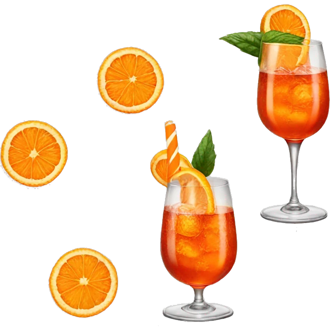 An Aperol spritz emoji