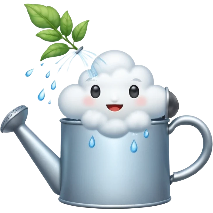 Cloud + watering can,Sky Gardener. emoji
