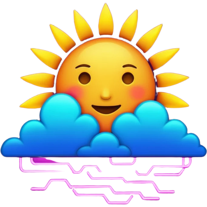 neon sunrise emoji