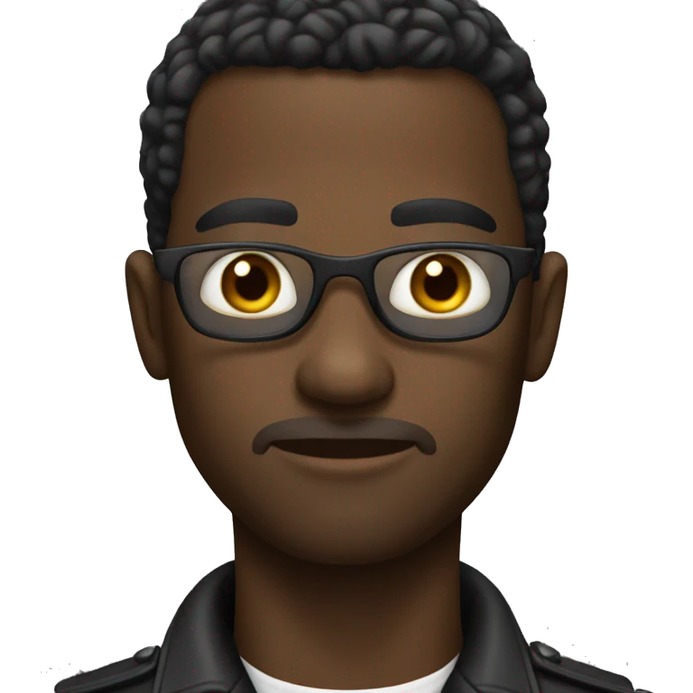 USA secret agent black man emoji