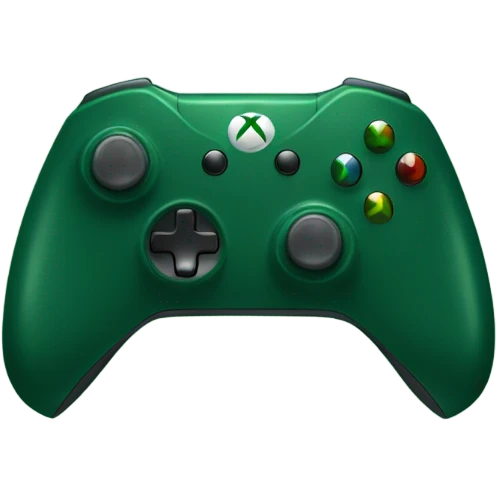 Dark green Xbox controller  emoji