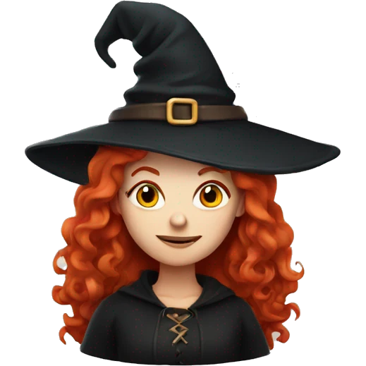 Red headed witch emoji
