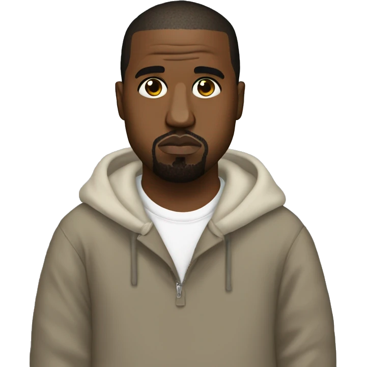 Kanye west wearing a I love kanye  emoji