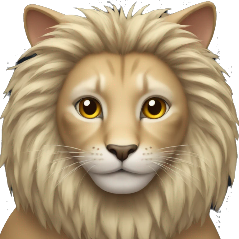 cat with a lion mane and a tasseled tale emoji