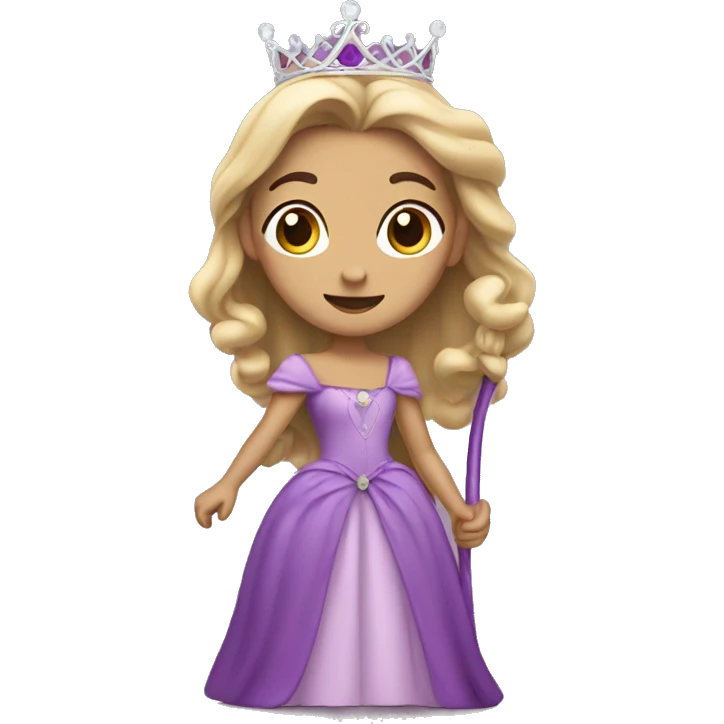 Princess with pruple stick emoji
