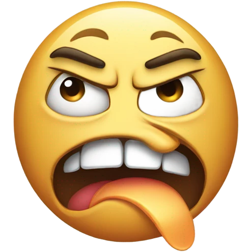 Angry stomach emoji