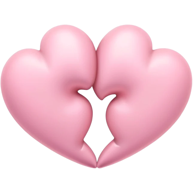 two pastel pink hearts intertwined emoji
