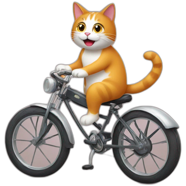 Cat on a bike emoji