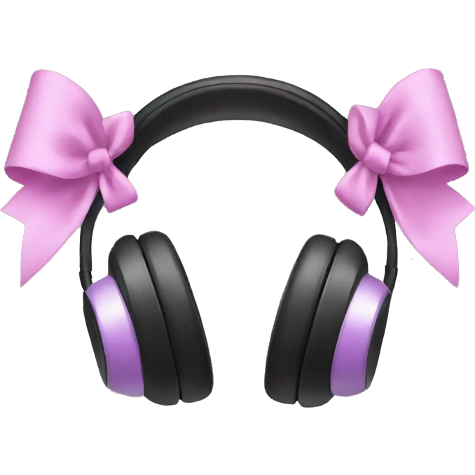 Headphones with bows emoji