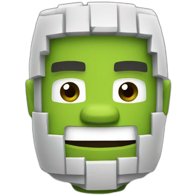 Shrek like minecraft emoji