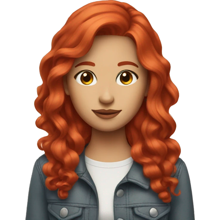 Red head influencer girlie cute emoji