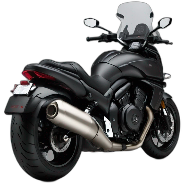 Yamaha Vmax negra mujer motera emoji