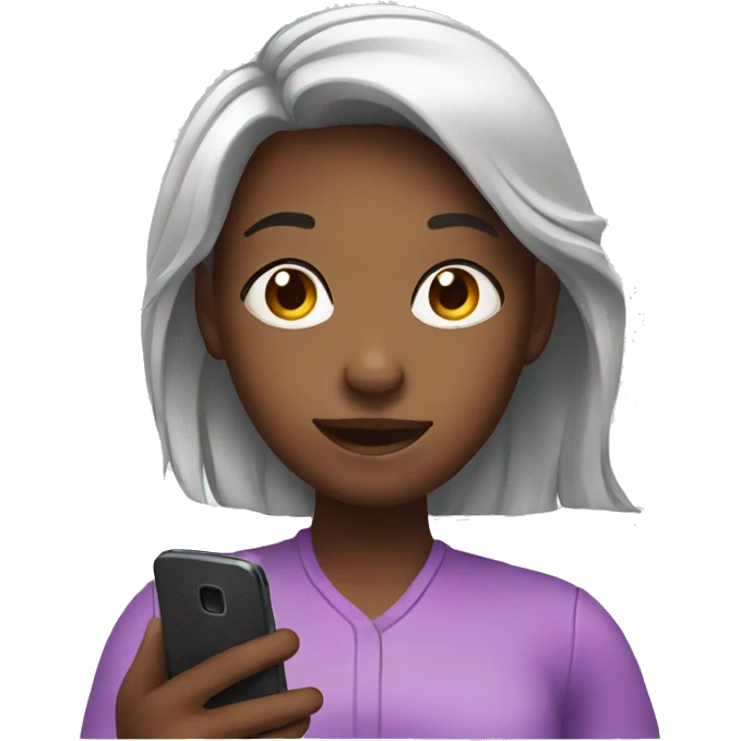 girl with phone emoji