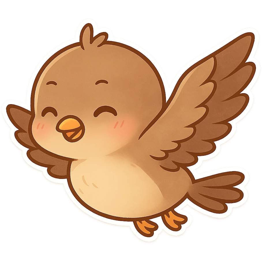 飞翔的小鸟 emoji