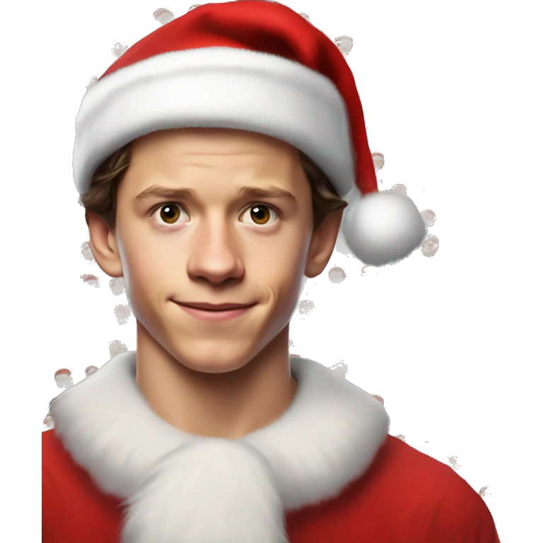 Tom Holland as santa claus emoji