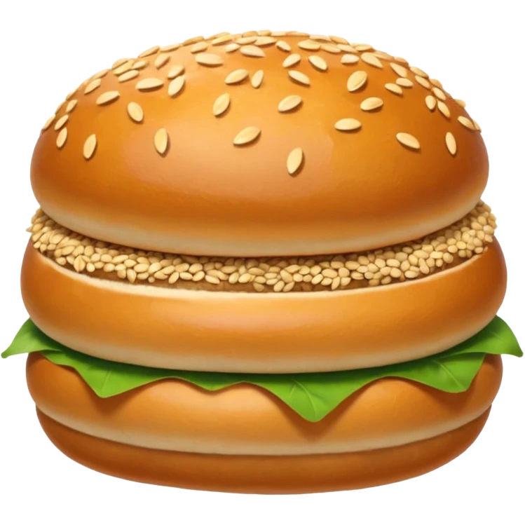 bread bun without cheese or patty emoji