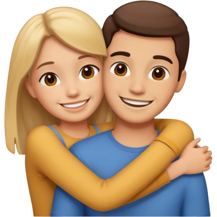 Hugging a friend emoji