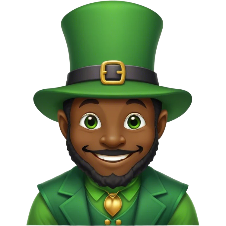 Black leprechaun  emoji